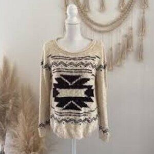 H&M Winter Ski Aztec Knit Sweater - Size Large